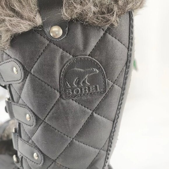 Sorel Women's Tofino II Black Waterproof Faux Fur Winter Snow Boots Size 8.5 US - Picture 12 of 12